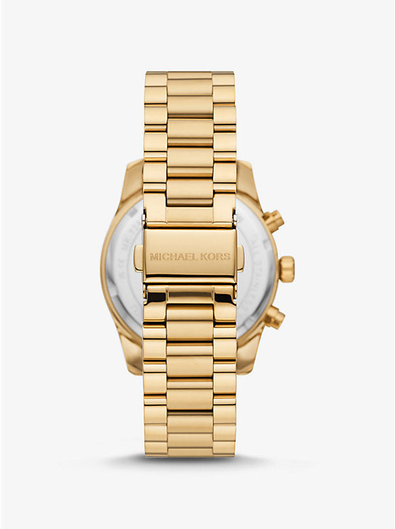 MK Lexington Pavé Gold-Tone Watch