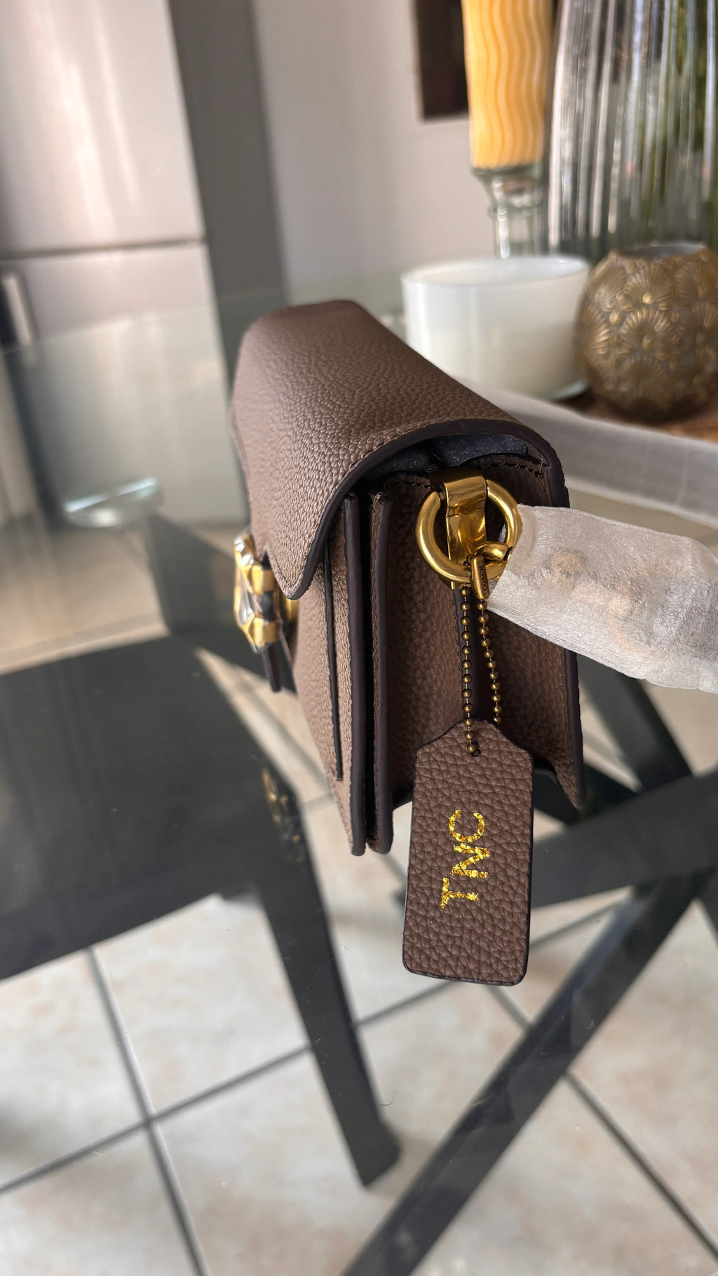 BAG ENGRAVING WITH INITIALS